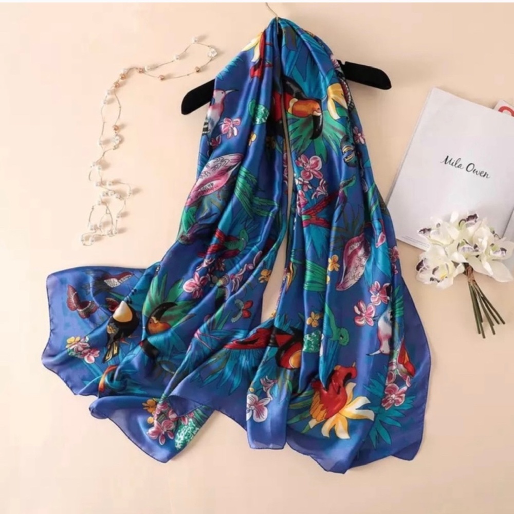 SILK SCARF LUXURY STYLE STOLES WOMEN HEADBAND